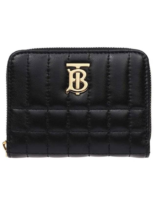 Lola Zipper Quilted Leather Half Wallet Black - BURBERRY - BALAAN 2