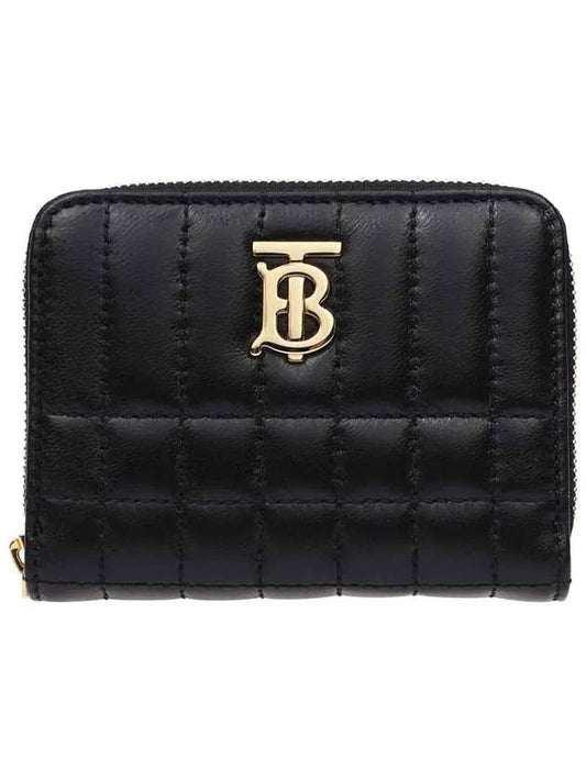 Lola Zipper Quilted Leather Half Wallet Black - BURBERRY - BALAAN 2