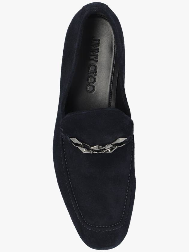 Jimmy Choo ‘Marti’ Suede Loafers, Men's, Navy Blue - JIMMY CHOO - BALAAN 6