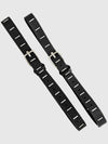 silver plate staple belt black plain leather men's leather belt - GOLEMETH - BALAAN 9