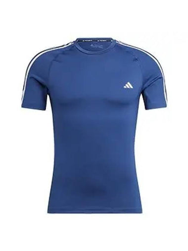 Techfit 3S Short Sleeve T-Shirt Dark Blue - ADIDAS - BALAAN 1