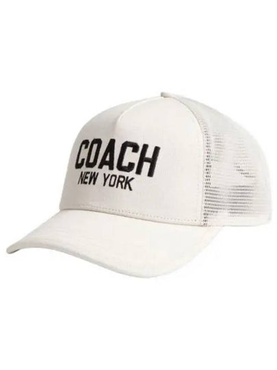 Logo Trucker Ball Cap Chalk - COACH - BALAAN 2