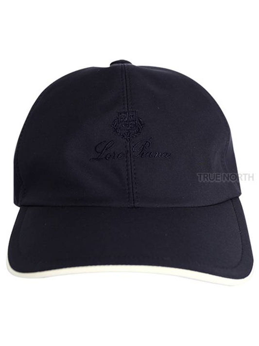 Embroidered Logo Ball Cap Navy - LORO PIANA - BALAAN.