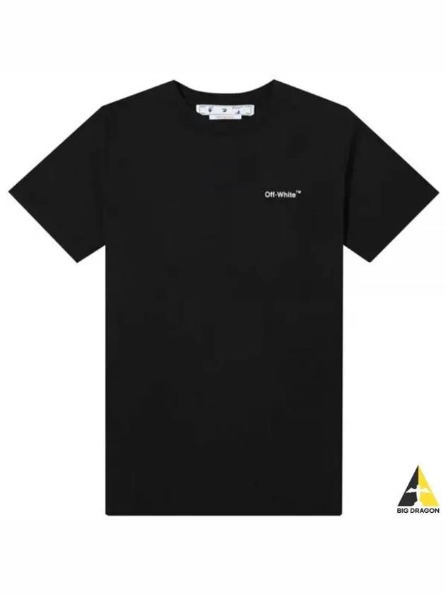 Wave Diag Slim Short Sleeve T Shirt Black - OFF WHITE - BALAAN 2