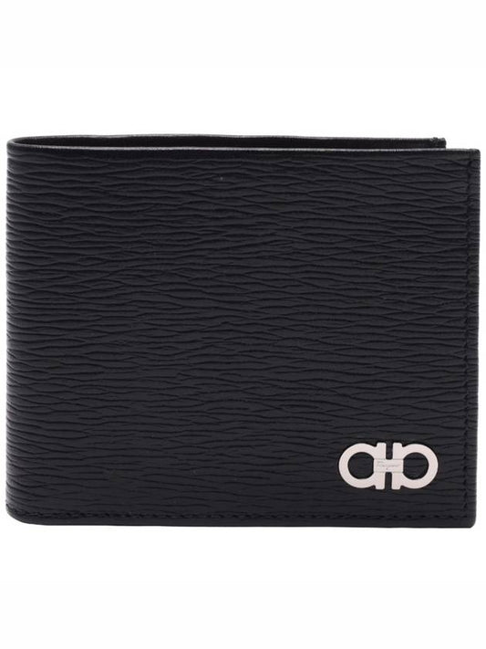 Gancini Half Wallet Black - SALVATORE FERRAGAMO - BALAAN 2