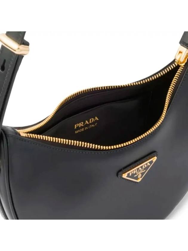 Arque Leather Shoulder Bag Black - PRADA - BALAAN 4