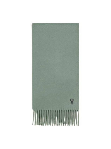 De Coeur Fringe Classic Wool Muffler Clay Blue - AMI - BALAAN 1