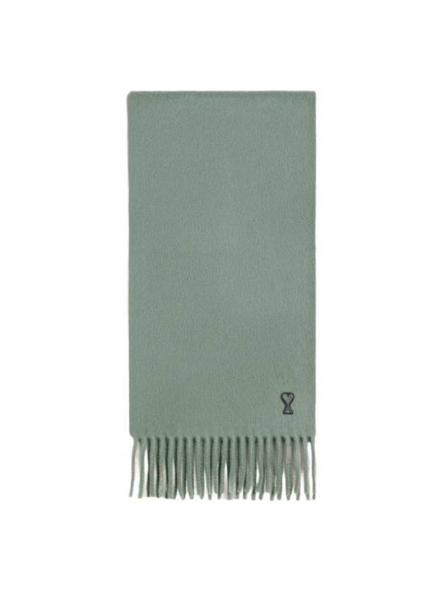 De Coeur Fringe Classic Wool Muffler Clay Blue - AMI - BALAAN 1