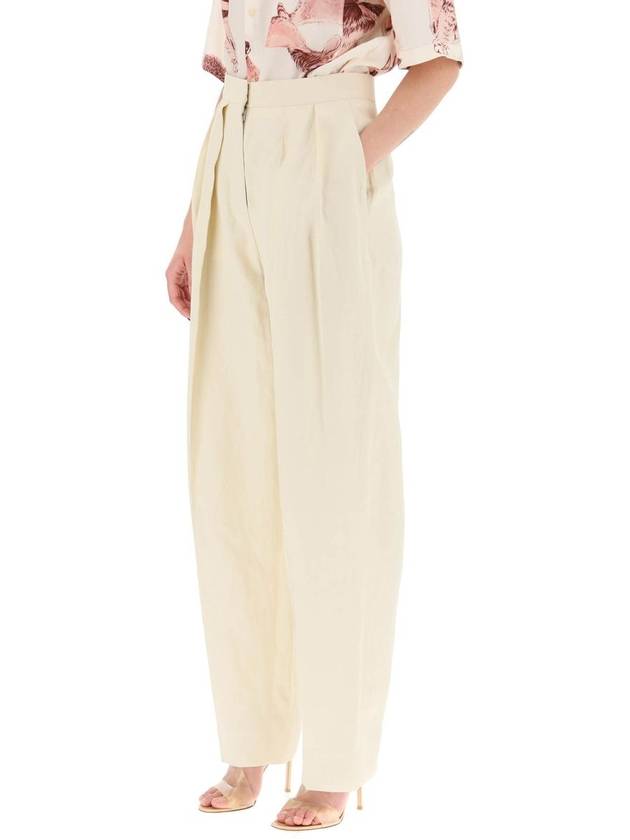 Women's Pleated Wide Pants Buttermilk - STELLA MCCARTNEY - BALAAN 6