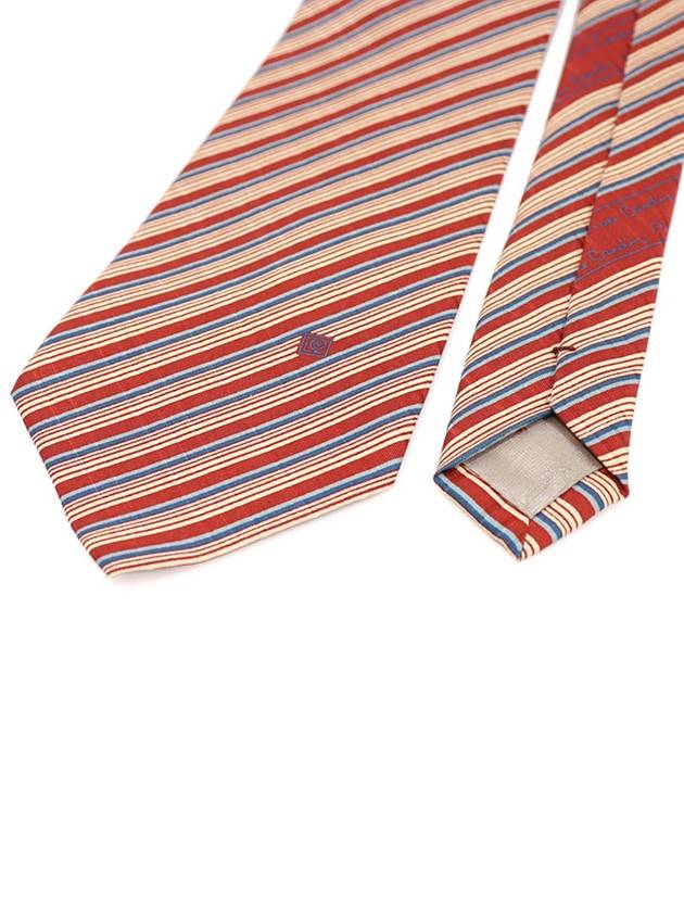 Pierre Cardin 100 silk red striped pattern tie - ETC - BALAAN 4