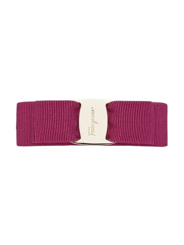 Vara Bow Hair Clip Wine Red - SALVATORE FERRAGAMO - BALAAN 1