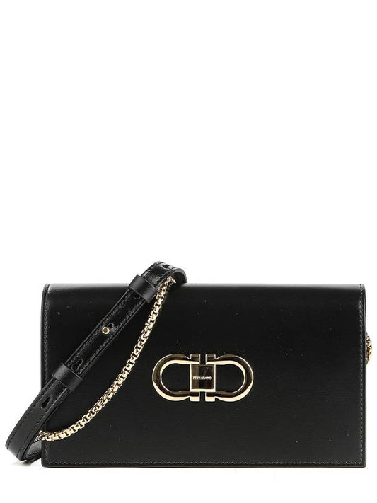 Double Gancini Mini Bag Black - SALVATORE FERRAGAMO - BALAAN 2