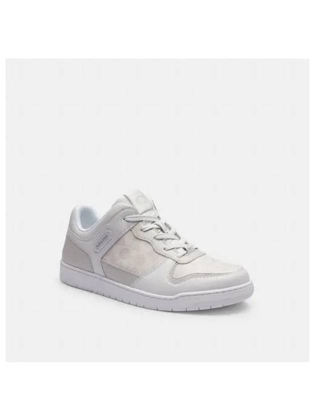 C201 Signature Canvas Low Top Sneakers White - COACH - BALAAN 2