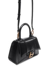 Hourglass XS Glossy Calfskin Tote Bag Black - BALENCIAGA - BALAAN 4