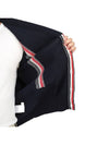 RWB Striped Intarsia Cotton Cardigan Navy - THOM BROWNE - BALAAN 10