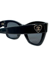 Eyewear Heart Logo Square Sunglasses Black - CHANEL - BALAAN 4