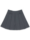 Women s Gentle Pleated Skirt Charcoal MCFW24SK3CH - MACKY - BALAAN 2