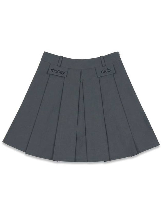 Women s Gentle Pleated Skirt Charcoal MCFW24SK3CH - MACKY - BALAAN 2