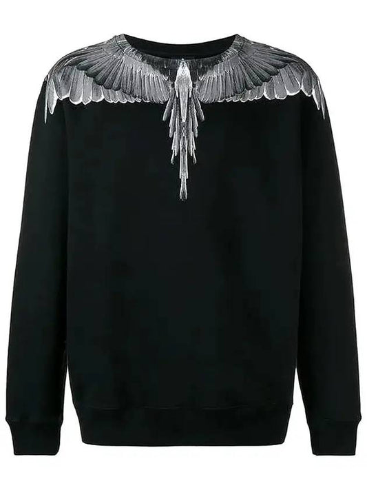 Camo White Wing Sweatshirt Black - MARCELO BURLON - BALAAN 1