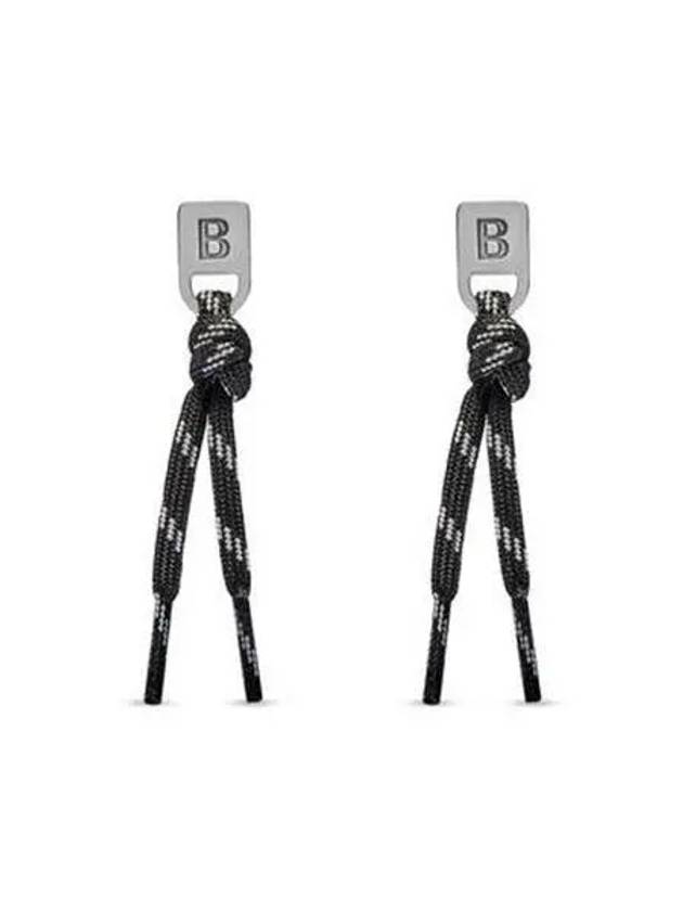 Plate earrings black 697650 TZX4S - BALENCIAGA - BALAAN 1