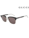 Eyewear Square Frame Gold Rim Sunglasses Black - GUCCI - BALAAN.