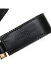 Tiny Cassandre Keyholder in Smooth Leather Black - SAINT LAURENT - BALAAN 5