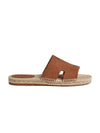 Antigua Espadrille Snake Sandals Brown - HERMES - BALAAN 1