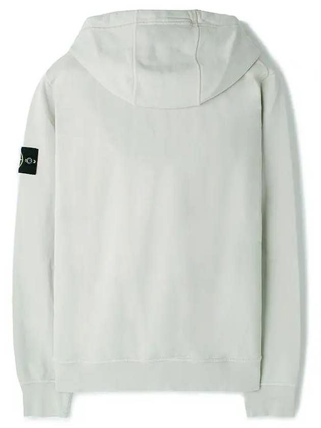 Men Wappen Cotton Fleece Hooded Zip Up Stucco - STONE ISLAND - BALAAN 3