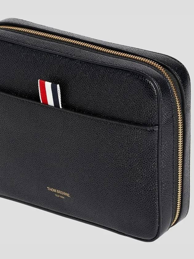 Tom Brown Logo Leather Clutch Black - THOM BROWNE - BALAAN 5