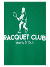 Racquet Club Crew Neck Sweatshirt Green - SPORTY & RICH - BALAAN 5