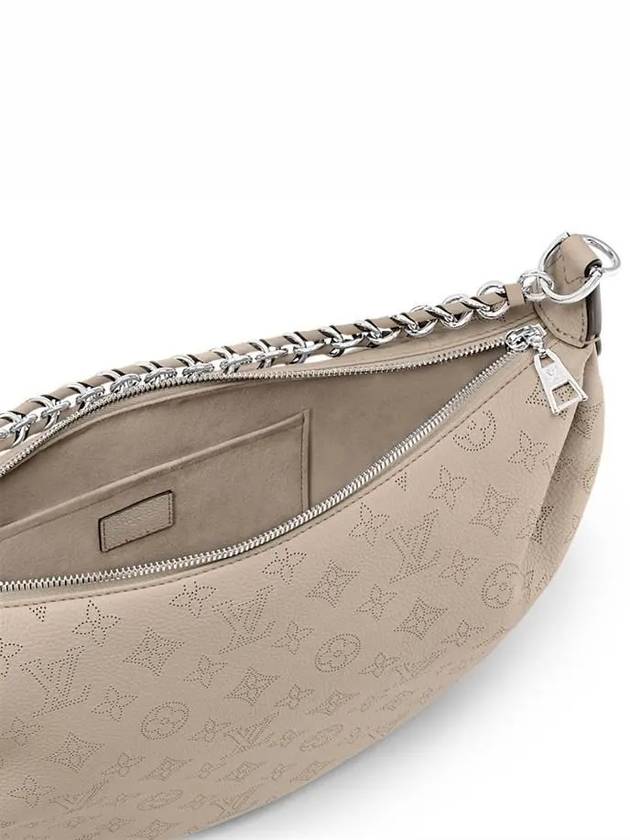 Women's Baia MM Mahina Leather Shoulder Bag Galette Grey - LOUIS VUITTON - BALAAN 7