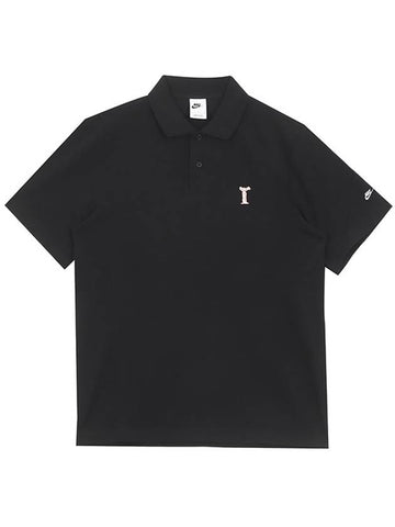 Logo Cotton Polo Shirt Black - NIKE - BALAAN 1