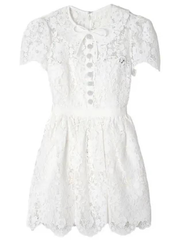 White Cord Cola Mini Dress - SELF PORTRAIT - BALAAN 1