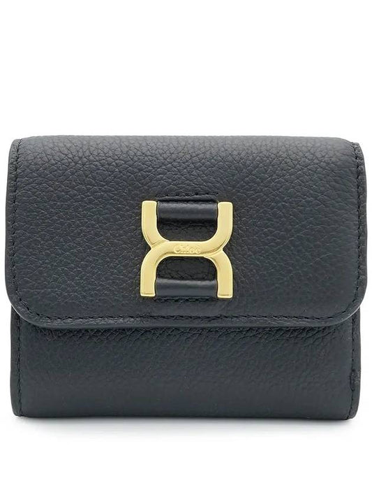 Women's Grain Leather Marcie Half Wallet Black - CHLOE - BALAAN 2