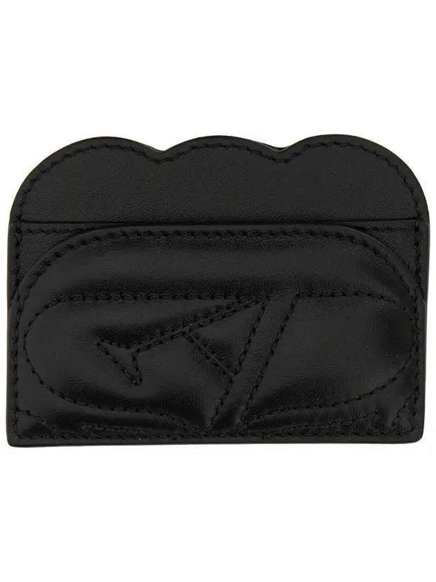 Women's Seal Logo Card Wallet Black - ALEXANDER MCQUEEN - BALAAN 1