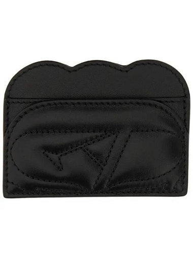 Women's Seal Logo Card Wallet Black - ALEXANDER MCQUEEN - BALAAN 1