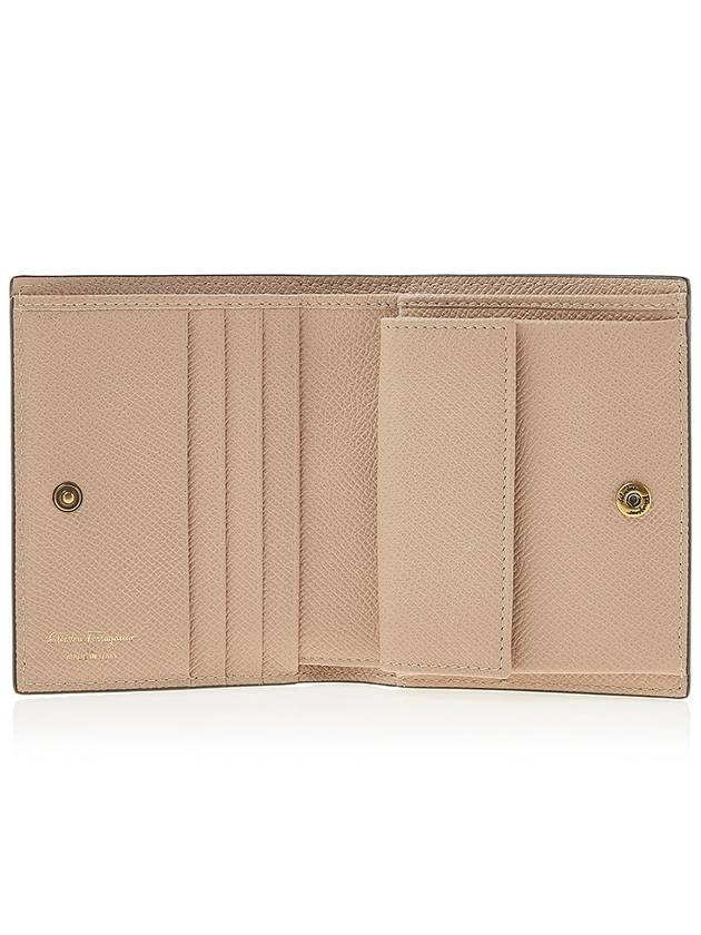 Gancini Compact Wallet Pink - SALVATORE FERRAGAMO - BALAAN.