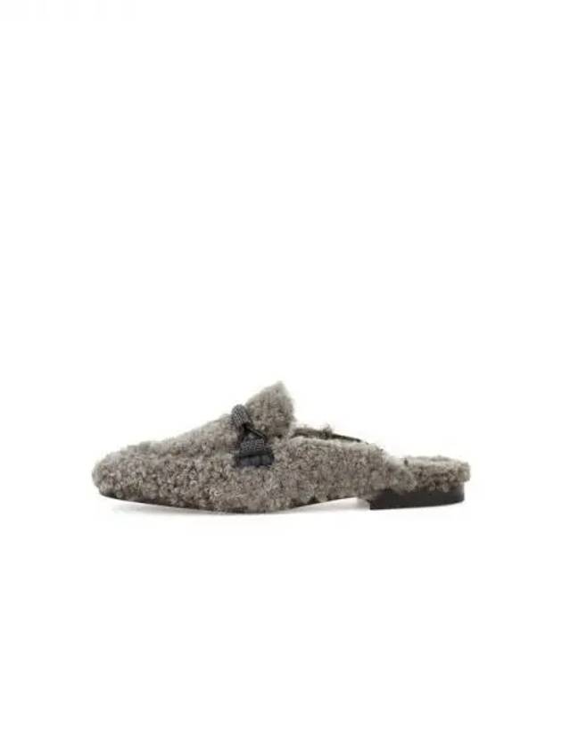 Women s Monili Bar Shearling Boucle Bloafer Warm Gray 271338 - BRUNELLO CUCINELLI - BALAAN 1