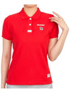 Women’s Icon Short Sleeve PK Shirt Red - HORN GARMENT - BALAAN 6