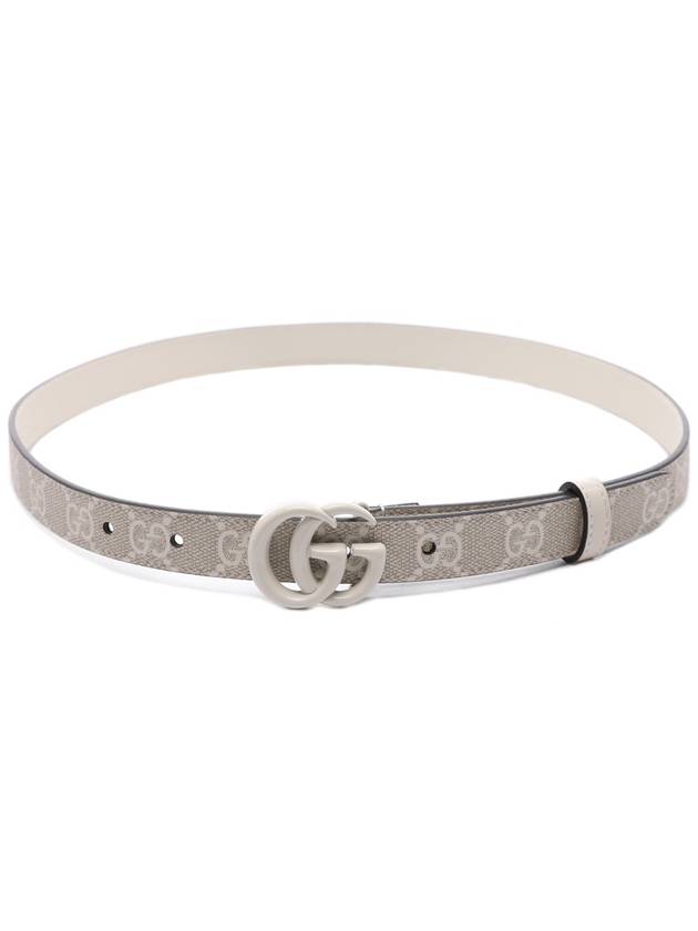 GG Marmont Thin Leather Belt Beige - GUCCI - BALAAN 5