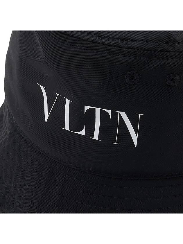 VLTN Logo Bucket Hat Black - VALENTINO - BALAAN 7