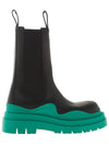 Green Tire Chelsea Boots Acid Turquoise Black - BOTTEGA VENETA - BALAAN.