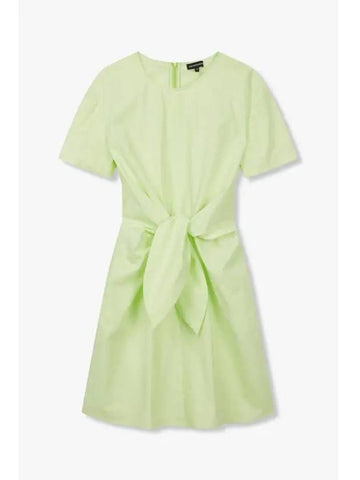 Women s Cutout Back Note Dress Light Green - EMPORIO ARMANI - BALAAN 1