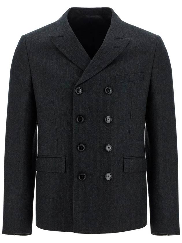 Men s Wool Carnaby Striped Flannel Jacket - CELINE - BALAAN 1