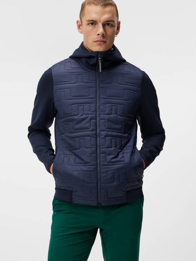 Quilted Hybrid Hooded Golf Jacket Jumper - J.LINDEBERG - BALAAN 1