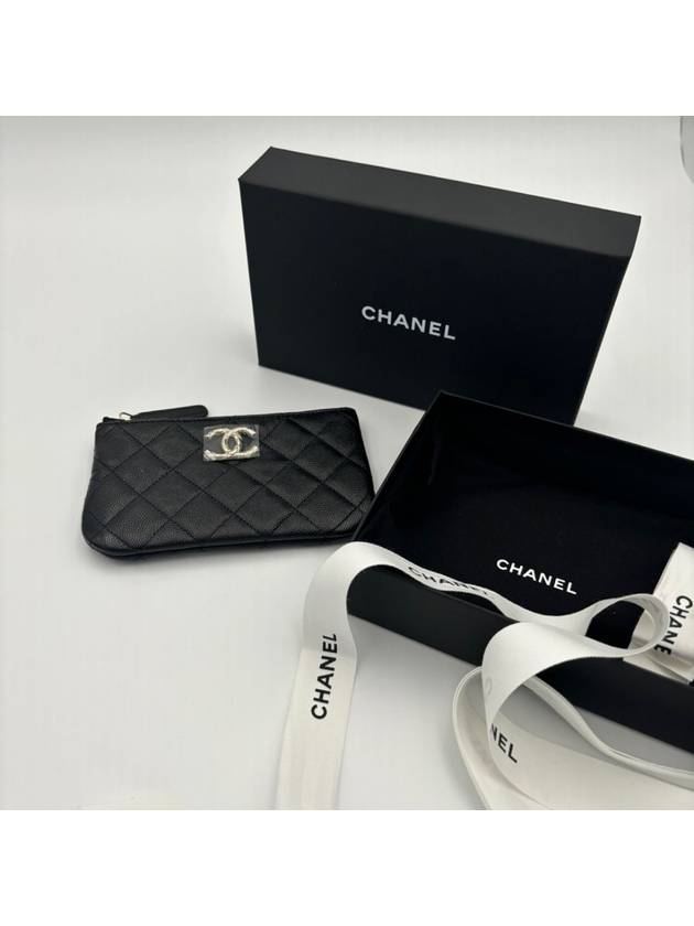 Season mini caviar pouch bag black gold - CHANEL - BALAAN 10