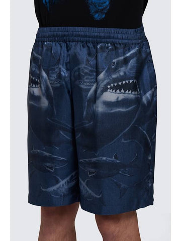 Silk Shorts WITH Shark Print 8071937144541B5365 B0270459291 - BURBERRY - BALAAN 1