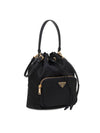 Duet Re-Nylon Bucket Bag Black - PRADA - BALAAN 4