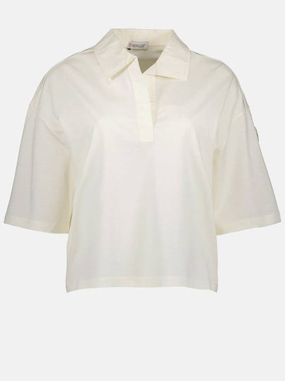 Logo Polo Shirt White - MONCLER - BALAAN 2