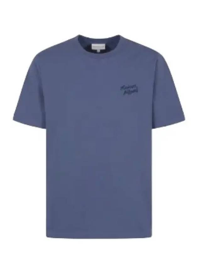 Handwriting Comfort Short Sleeve T-Shirt Storm Blue - MAISON KITSUNE - BALAAN 2